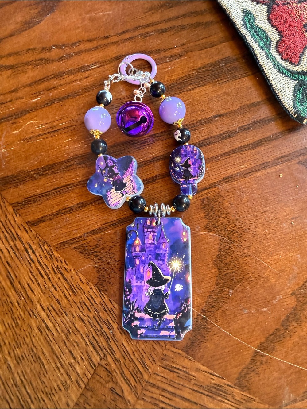 Purple Witch Keychain for Halloween